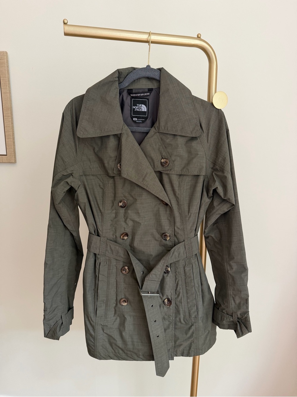 The North Face Maya Jacket Olive Green Trench Size Medium